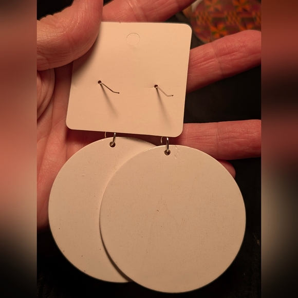 Colorful Geometric Pattern Earrings - Picture 2 of 2